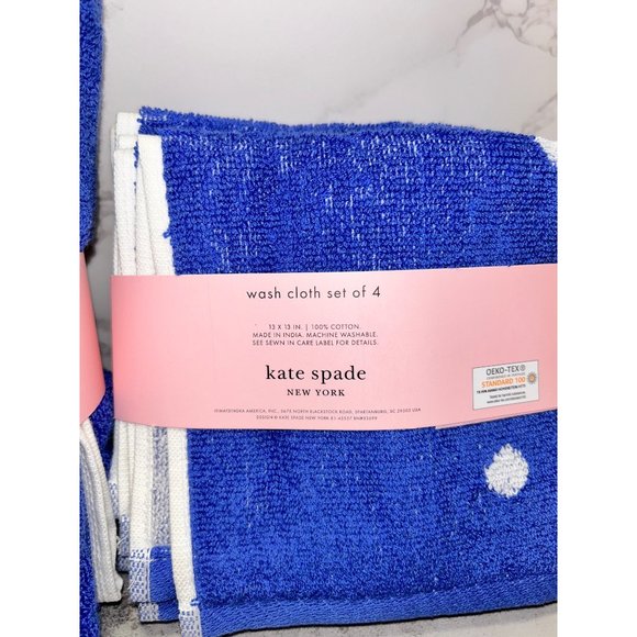 kate spade Bath Nwt 6 Piece Kate Spade New York White And Blue